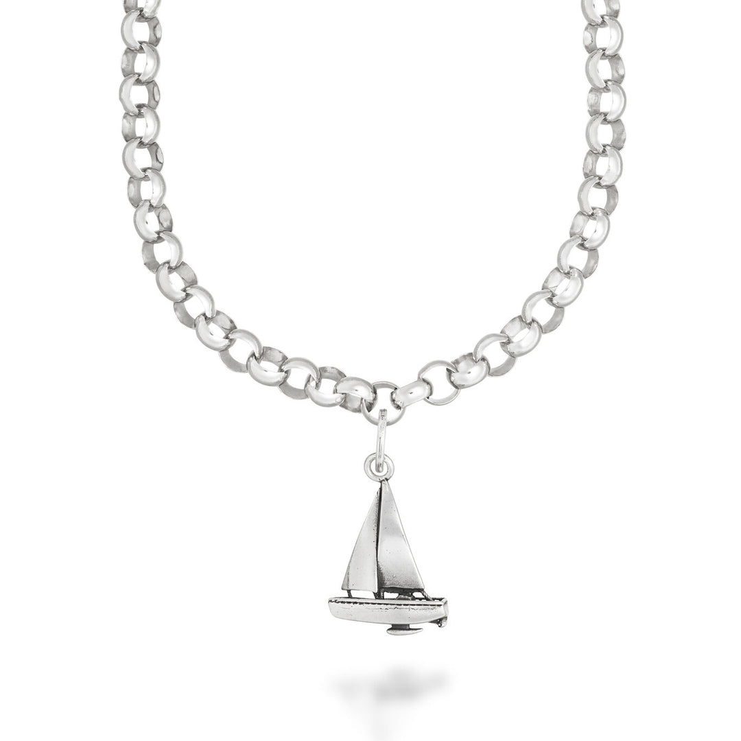 Giovanni Raspini T-Bar Sailboat Necklace silver X01638