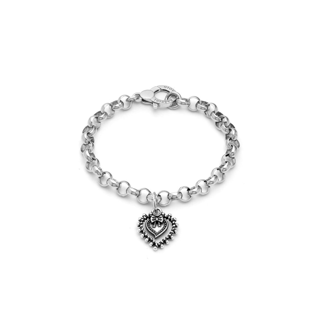 Giovanni Raspini Votive Heart Bracelet Silver Bow X01646
