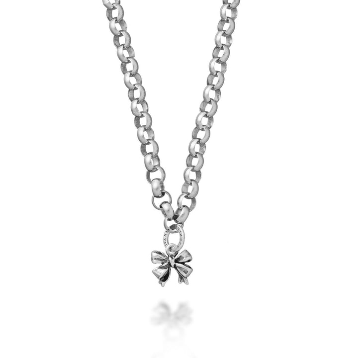 Giovanni Raspini T-Bar Silver Bow Necklace X01652