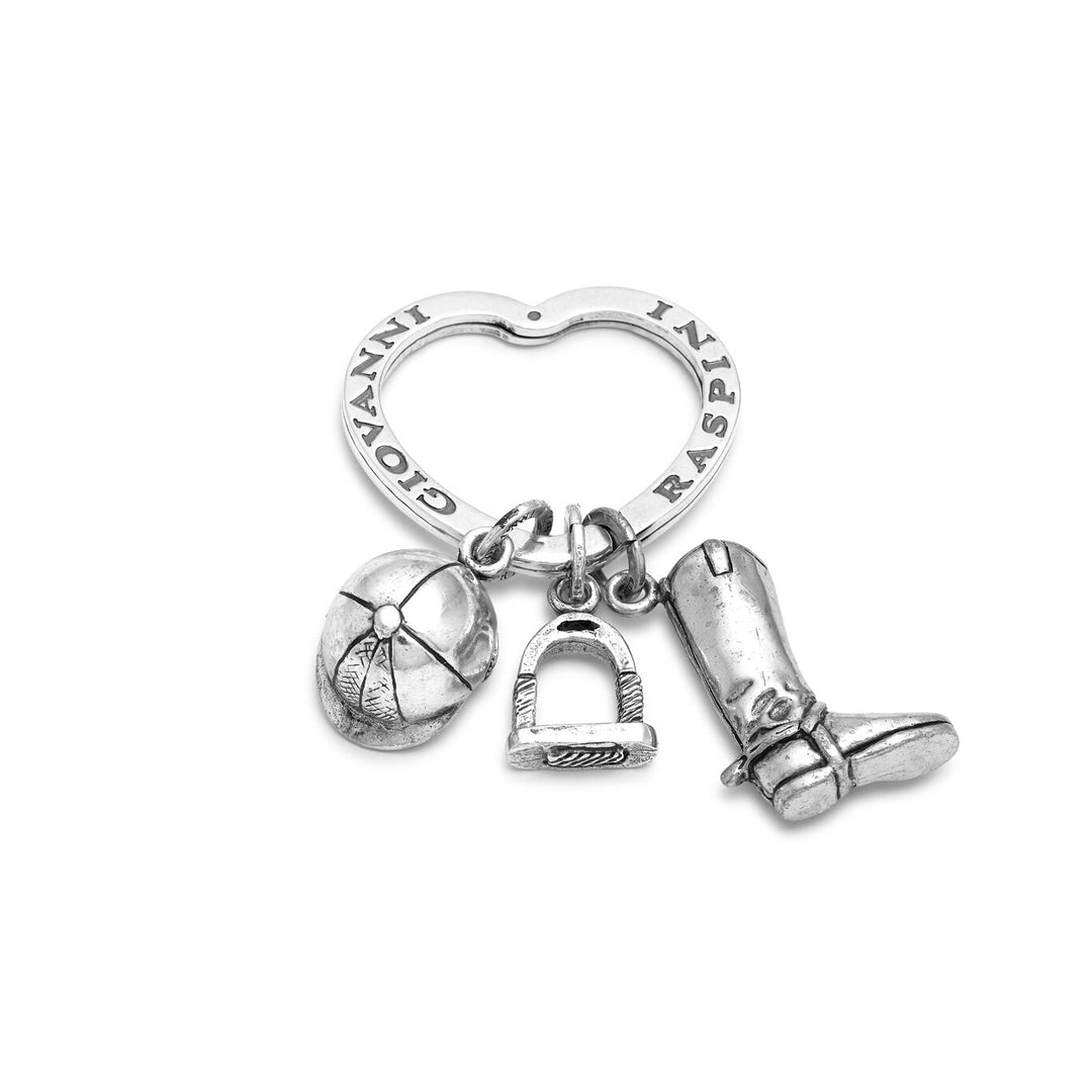 Giovanni Raspini Silver Equestrian World Keyring X01665