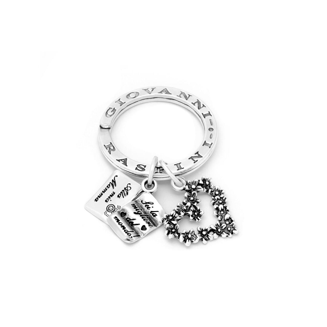 Giovanni Raspini Silver Heart Letter Keyring X01728