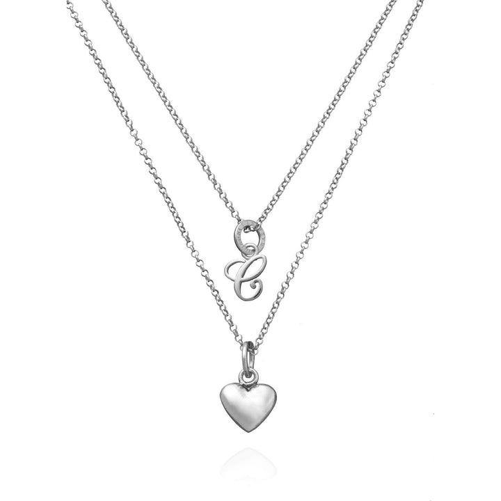 Giovanni Raspini Heart and Letter C necklace silver X01761