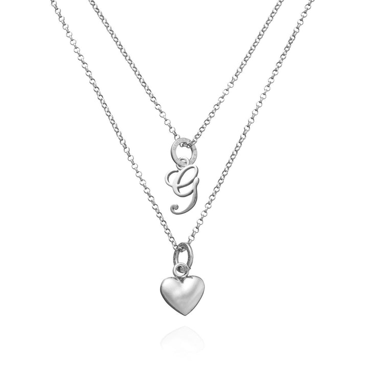 Giovanni Raspini Heart and Letter G necklace in silver X01763