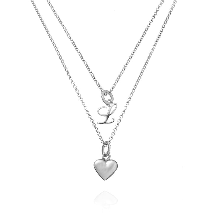 Giovanni Raspini Heart and Letter L necklace silver X01765