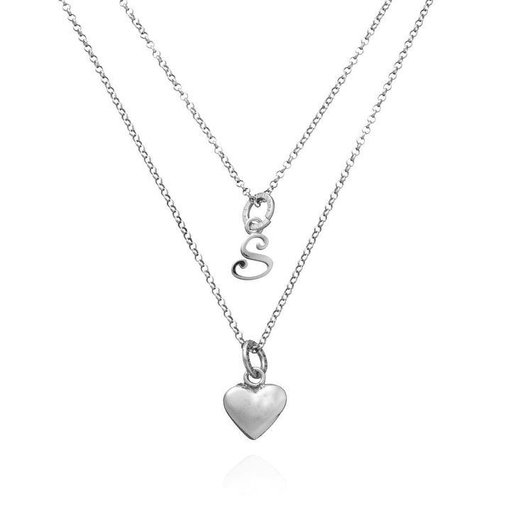 Giovanni Raspini Heart and Letter S necklace silver X01766