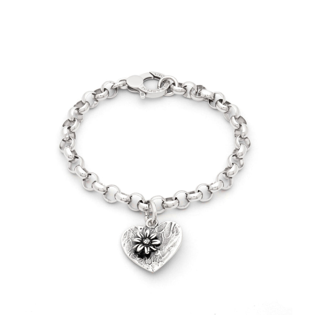 Giovanni Raspini Silver Heart Flower Bracelet X01783