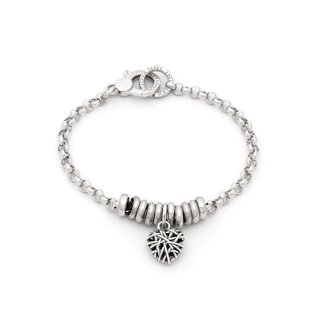 Giovanni Raspini Heart Bracelet Intrecci silver X01784