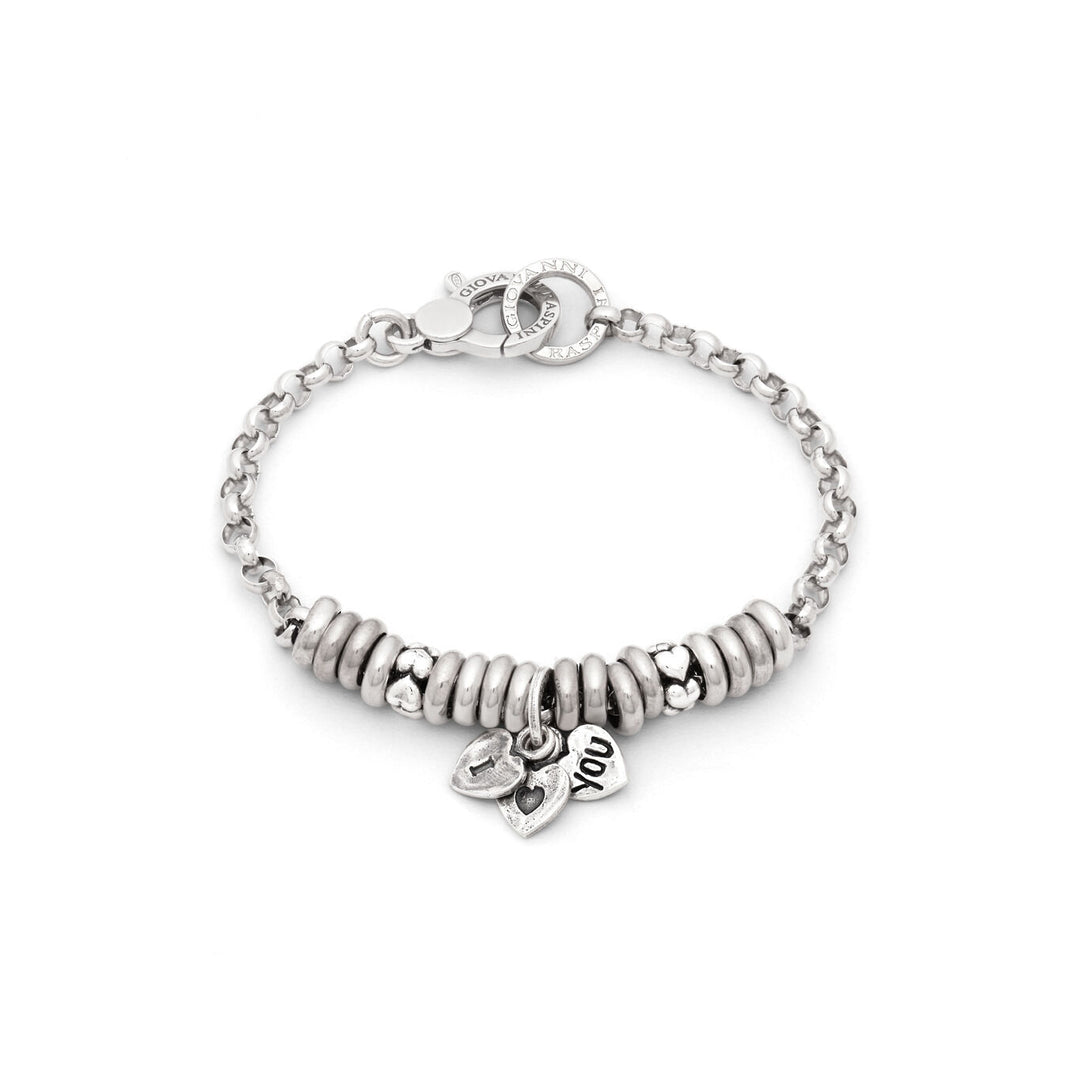 Giovanni Raspini I love you silver bracelet X01786