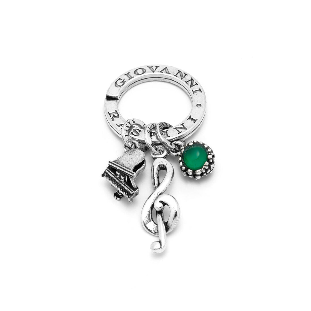 Giovanni Raspini Silver pianist key ring X01835