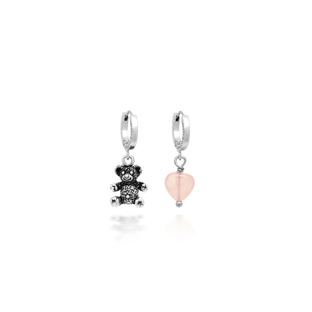 Giovanni Raspini Huggie Bear Earrings for Girls silver X01845