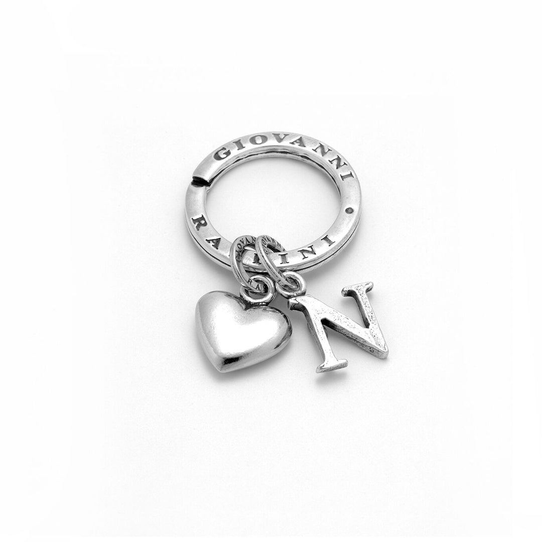 Giovanni Raspini Heart and Letter Key Ring N 1860