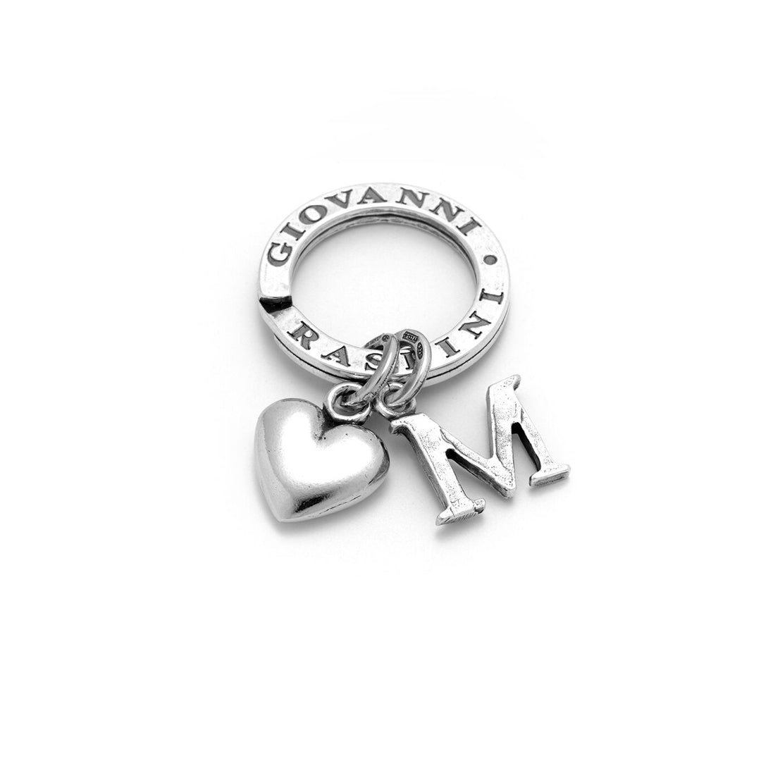 Giovanni Raspini Heart and Letter M key ring silver X01861