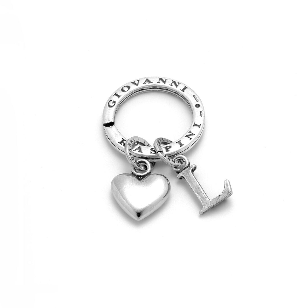Giovanni Raspini Heart and Letter L Keyring silver X01862