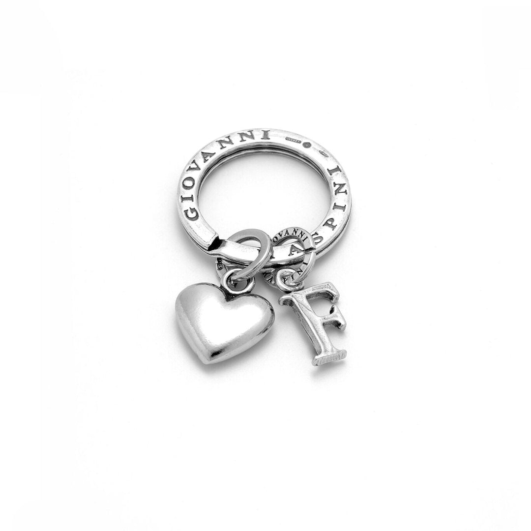Giovanni Raspini Heart and Letter F Key Ring 1866