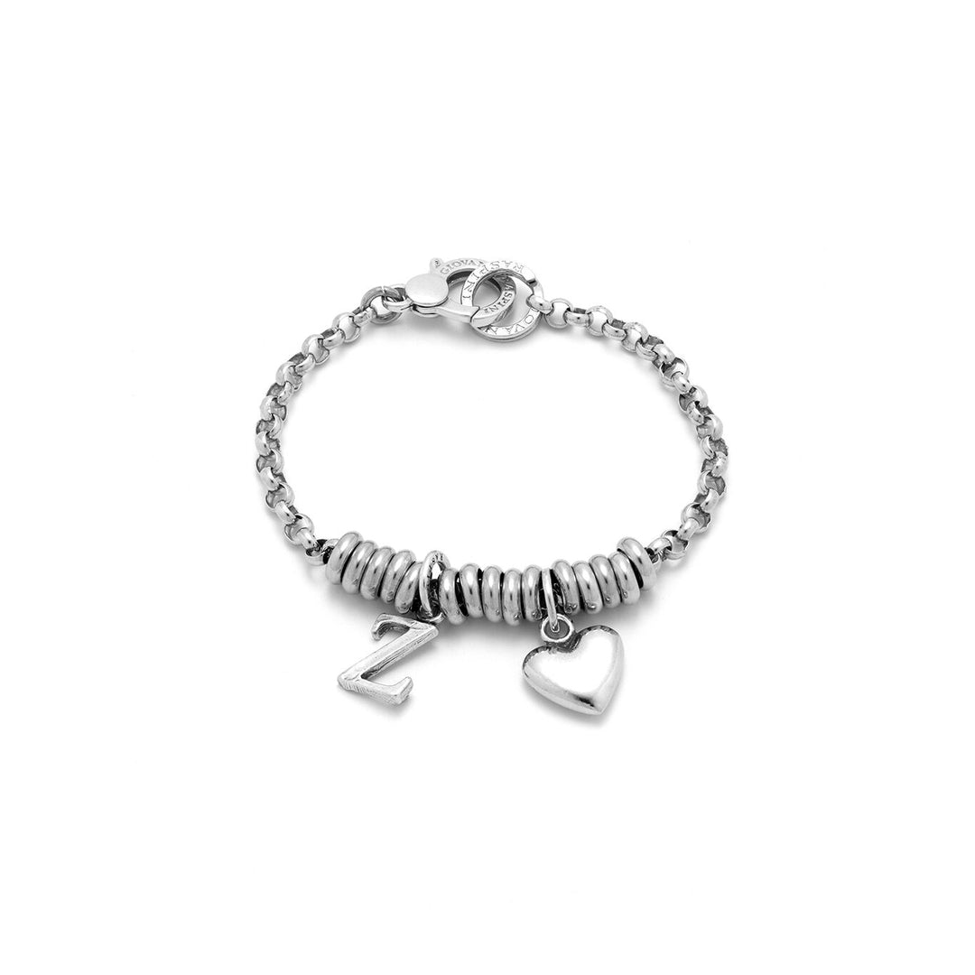 Giovanni Raspini Heart and Letter Z bracelet in silver X01873