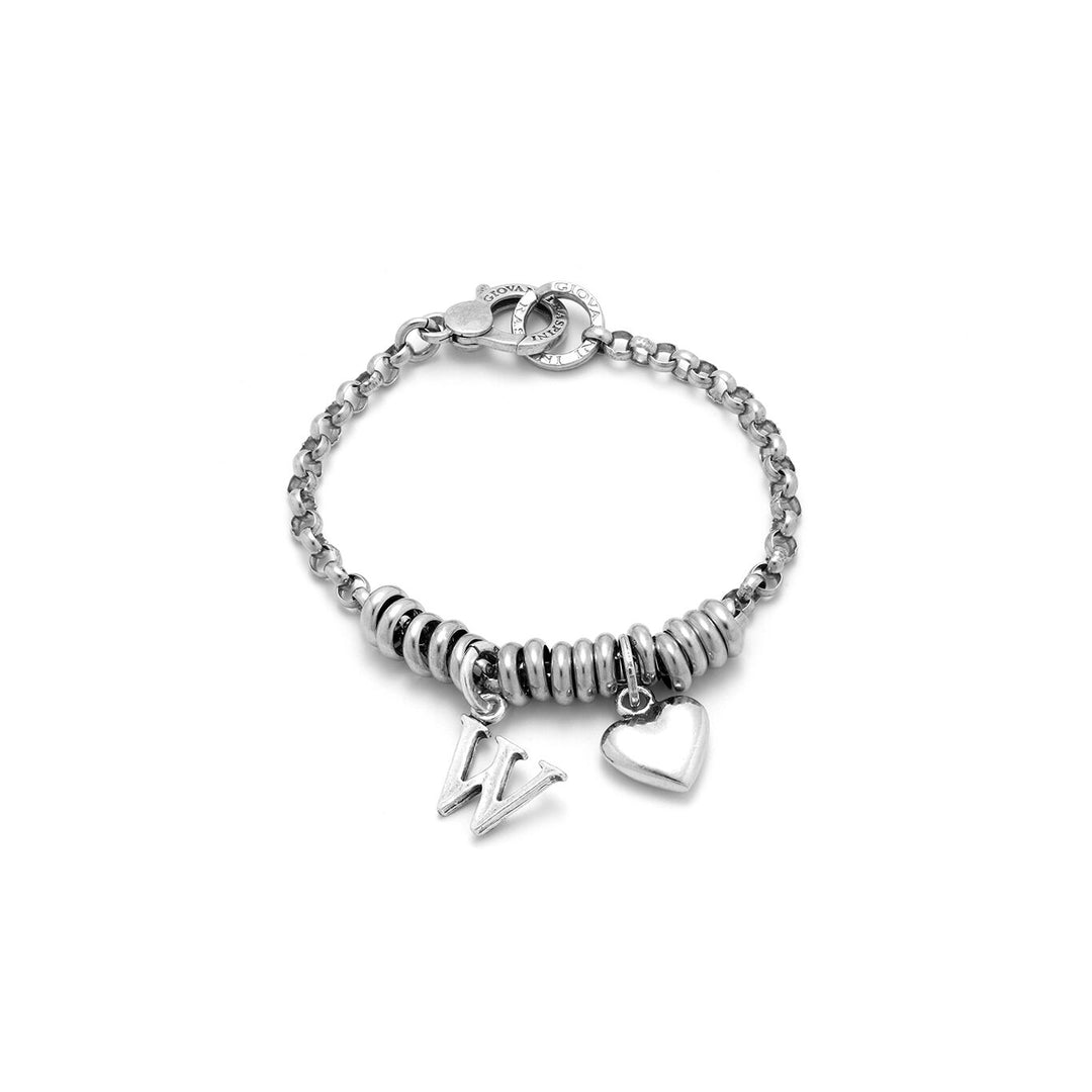 Giovanni Raspini Heart and Letter W Bracelet silver X01876