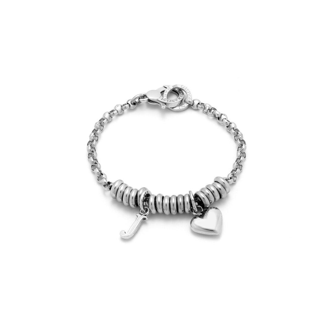 Giovanni Raspini Heart and Letter J bracelet in silver X01888