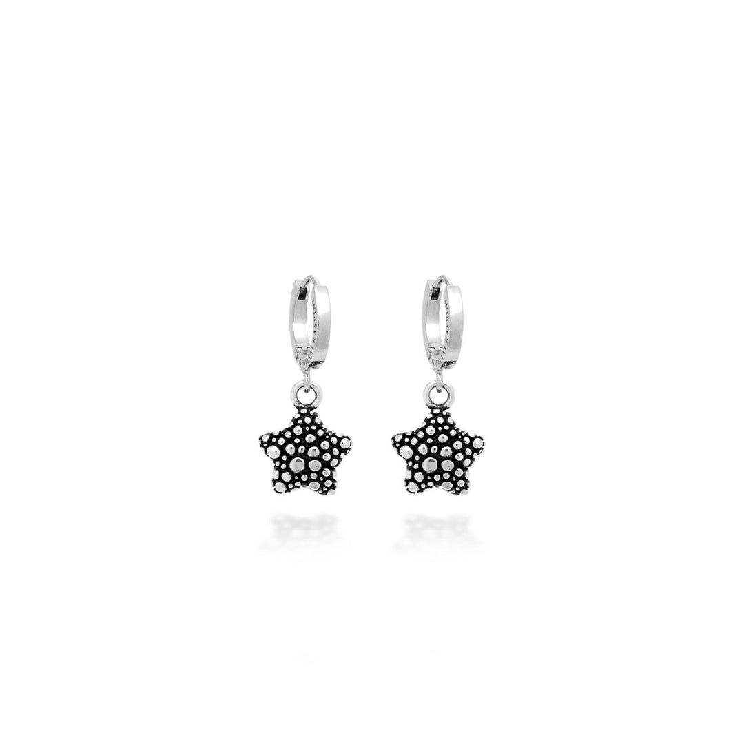 Giovanni Raspini Huggie Star Perlage earrings silver X01900