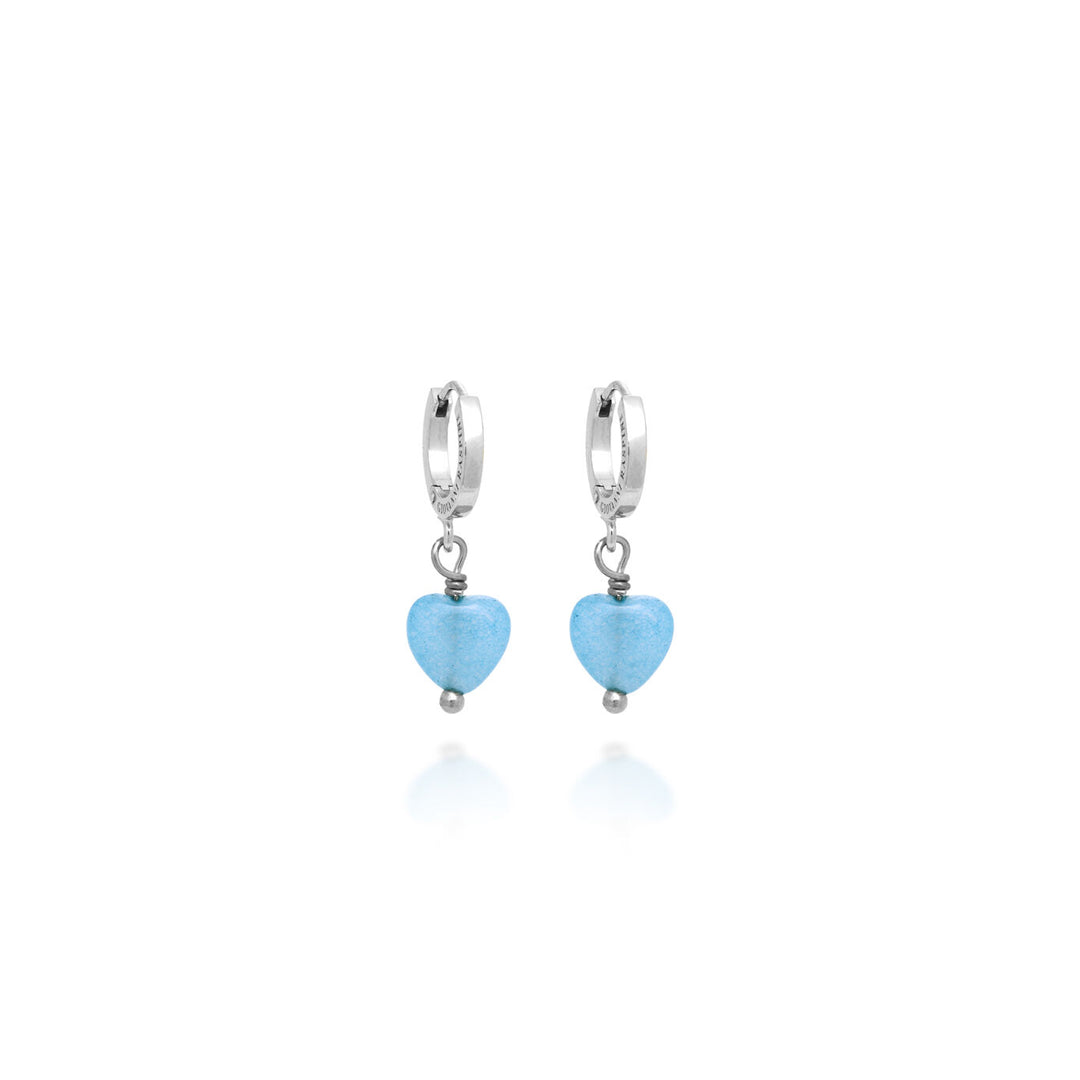 Giovanni Raspini Huggie Angelite earrings silver X01910