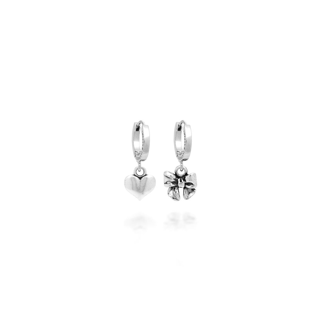 Giovanni Raspini Silver Bow Huggie Earrings X01911
