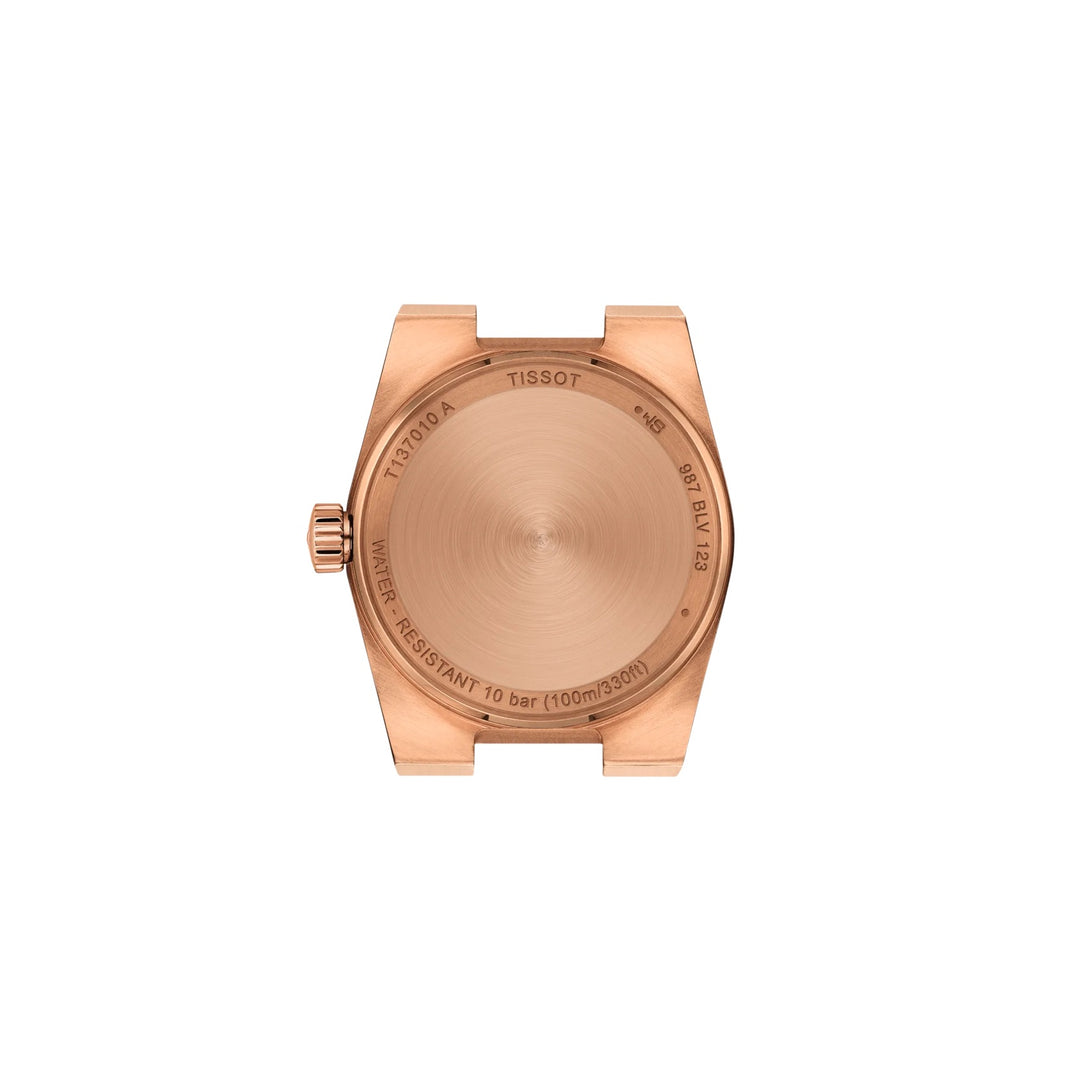 Tissot watch PRX 25mm rose gold diamonds quartz steel PVD rose gold finish T137.010.33.506.00