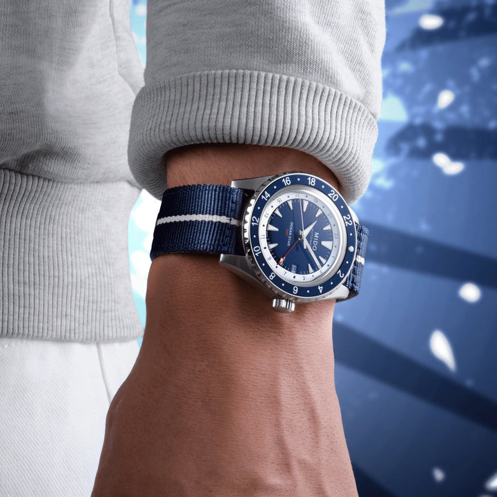 Mido घड़ी महासागर स्टार GMT विशेष संस्करण 40 मिमी नीला स्वत: स्टील M026.829.18.041.00