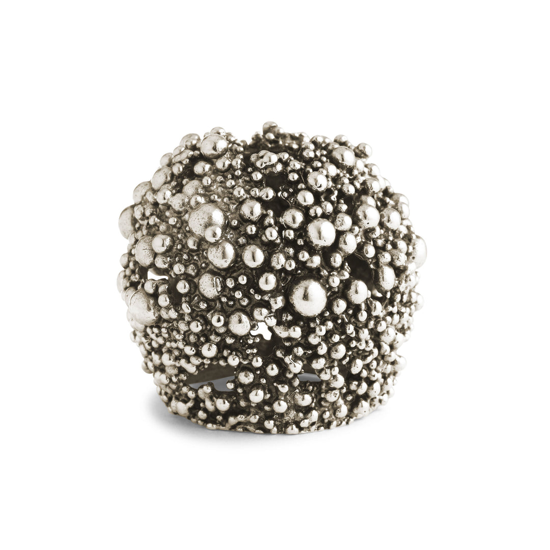 Giovanni Raspini Perlage Diffuser - Nero Divino home fragrance with white bronze decoration - XB0144