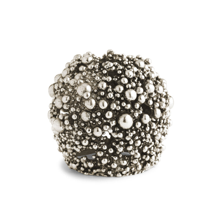 Giovanni Raspini Perlage Diffuser - Nero Divino home fragrance with white bronze decoration - XB0144