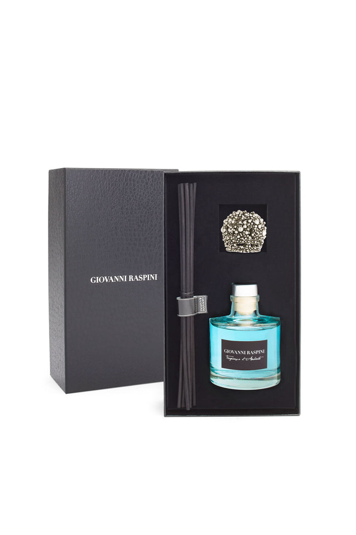 Giovanni Raspini Perlage Diffuser - Vento di Mare room fragrance with white bronze decoration - XB0146