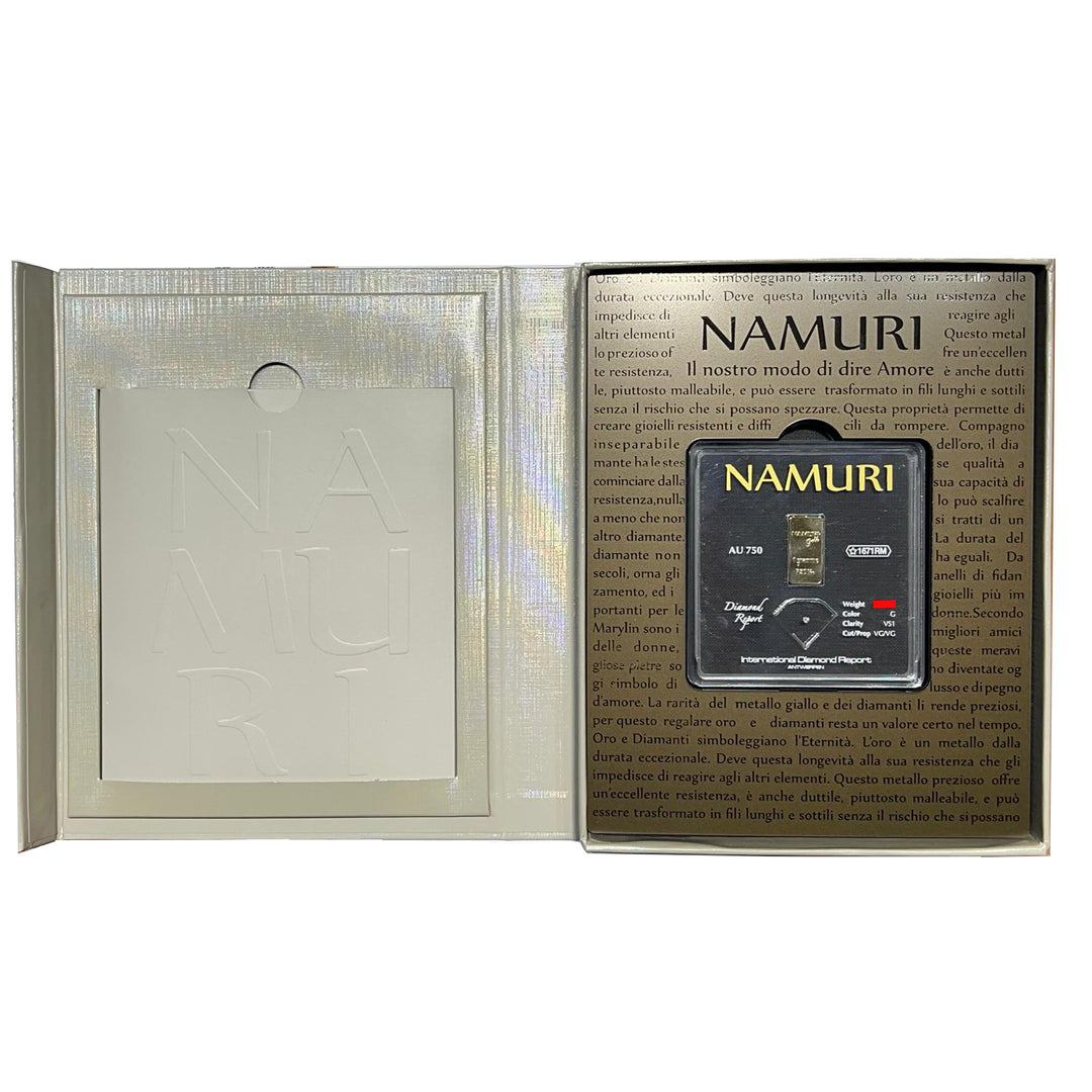 Namuri Ingot 1 gram 18kt gold diamond 0.10ct G VS1 NDJ/G10GVS