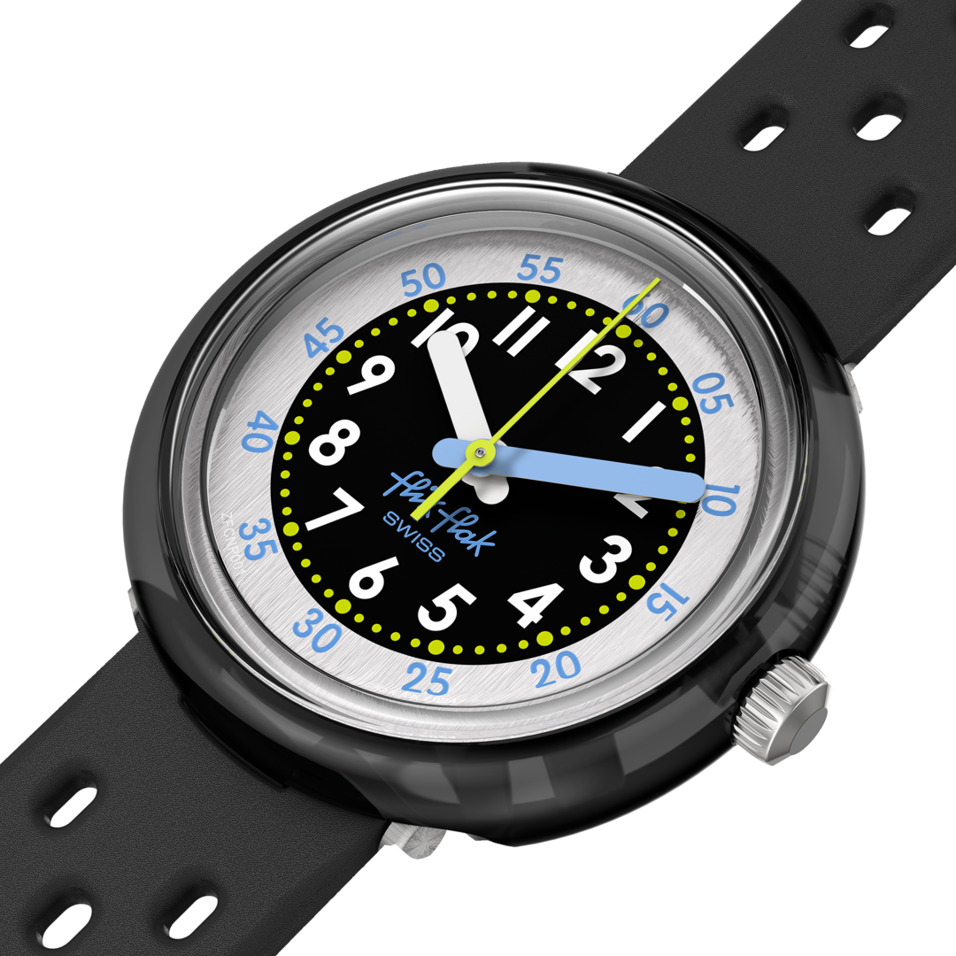 Flik Flak Fizz watch in Black Bubby Hours 32mm FcNP001