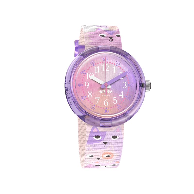 Flik Flak Cutie Kitty Friends Fur-Ever 32mm FPNP162 watch