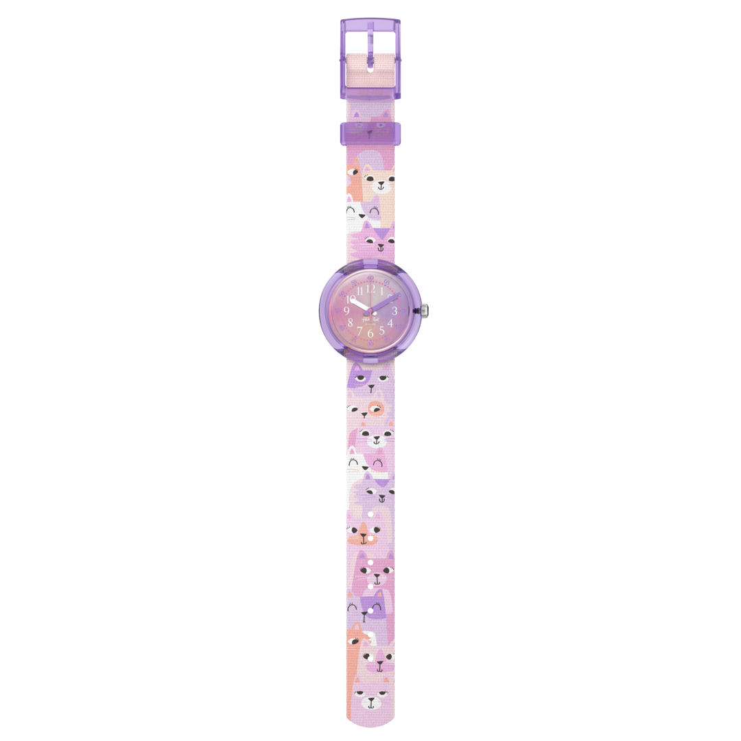 Flik Flak Cutie Kitty Friends Fur-Ever 32mm FPNP162 watch