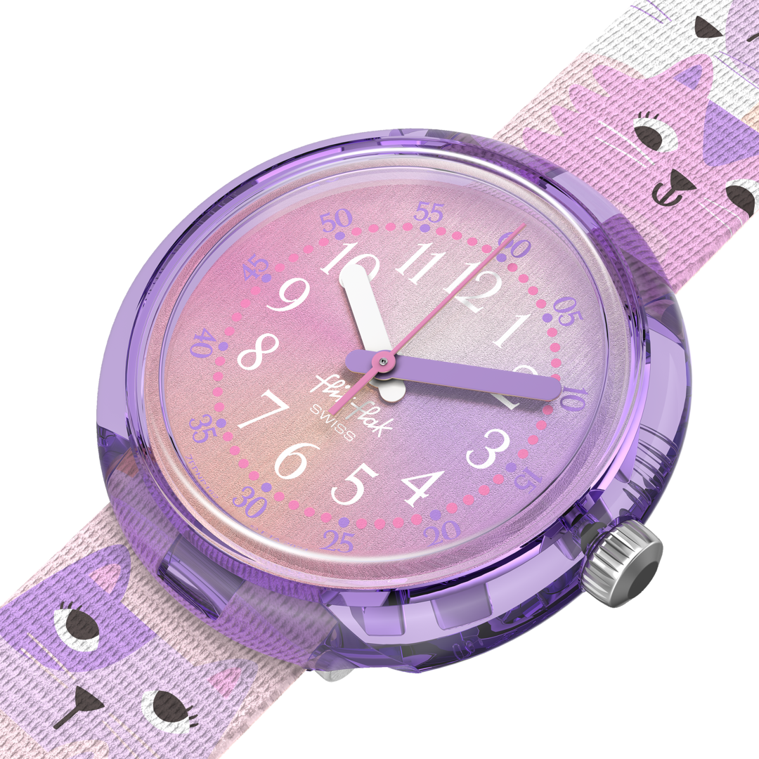 Flik Flak Cuti Kitty दोस्तों Fur-ever 32mm FPNP162 वॉच