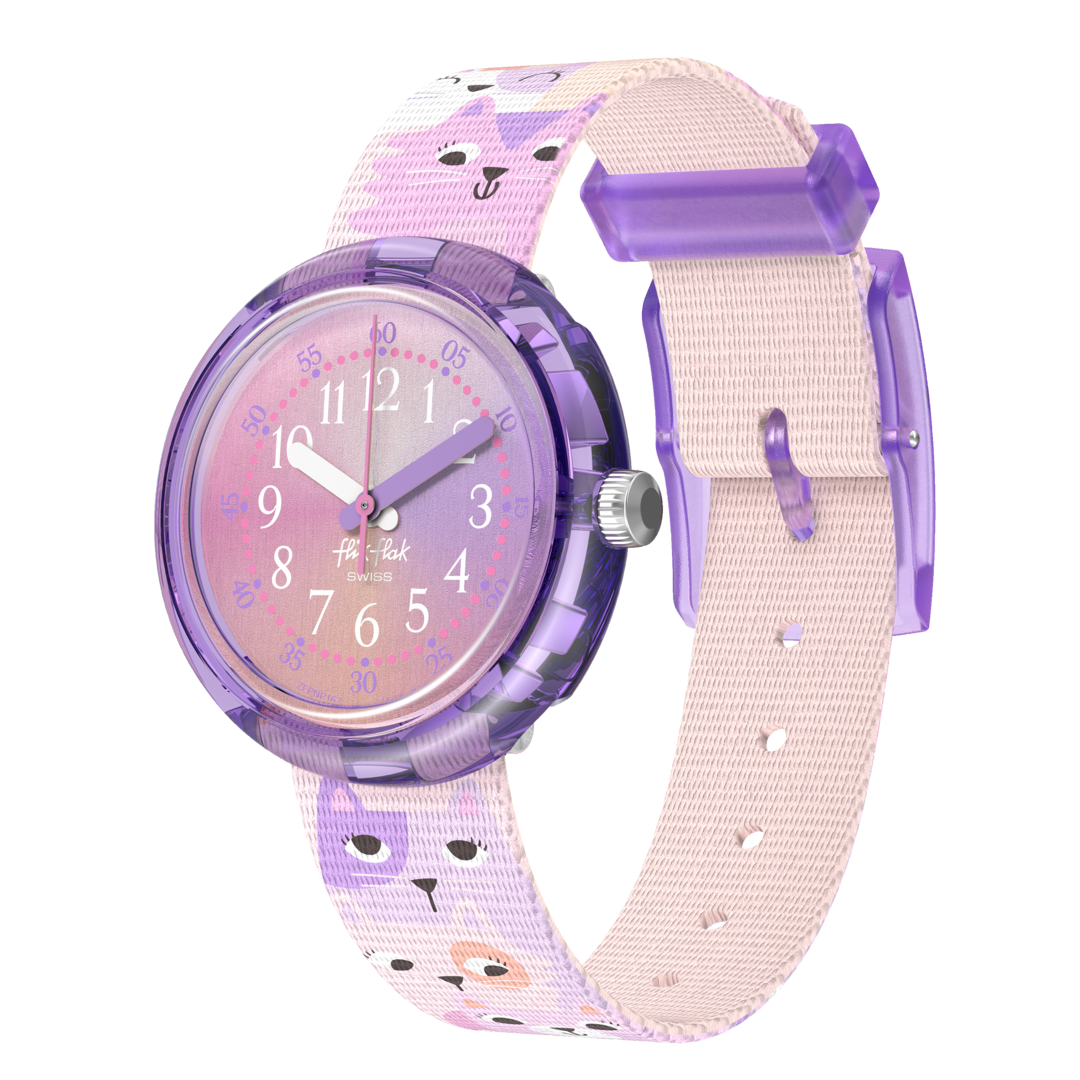 Flik Flak Cuti Kitty दोस्तों Fur-ever 32mm FPNP162 वॉच