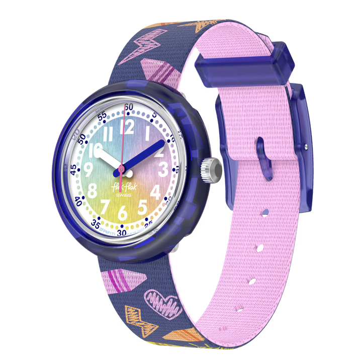 Flik Flak watch RAINBOW CRAYONS Classroom Creations 32mm FPNP173