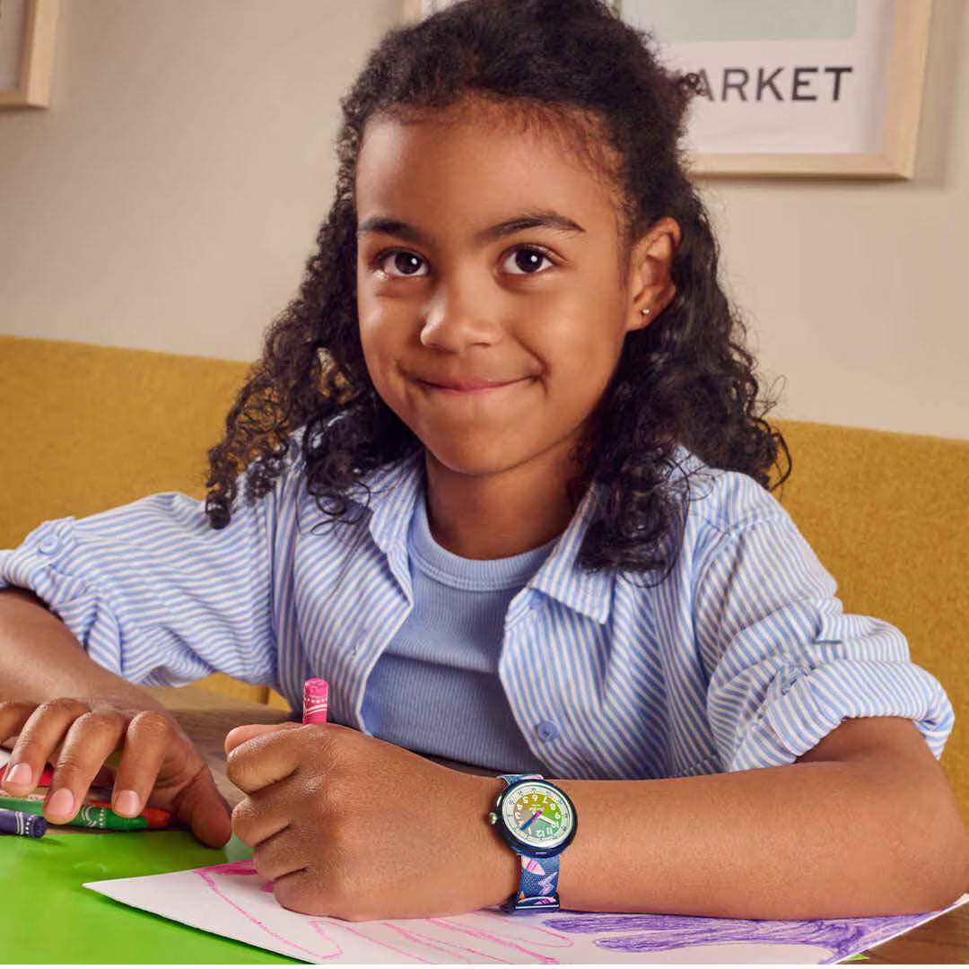 Flik Flak watch RAINBOW CRAYONS Classroom Creations 32mm FPNP173