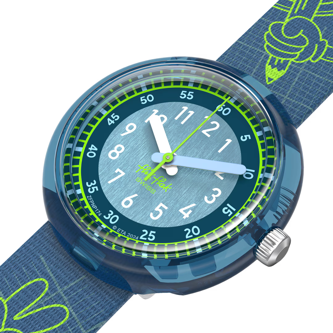 Flik Flak CODE TALK Power Time 32mm watch FPNP174