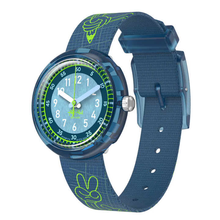Flik Flak CODE TALK Power Time 32mm watch FPNP174