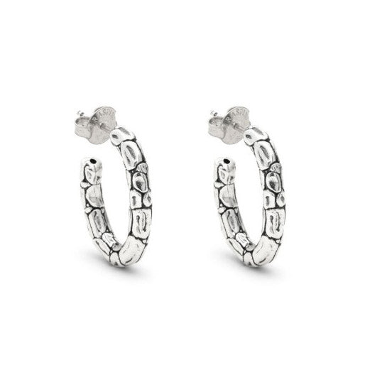 Giovanni Raspini Oval Croco earrings 925 silver 12594