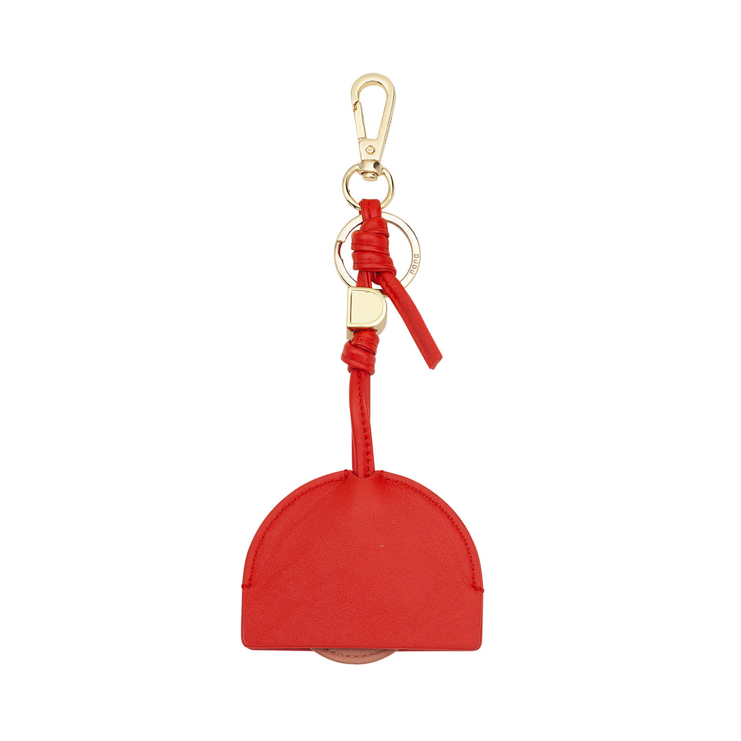 DUDU Keychain for AirTag in Leather, Case Compatible with Apple Air Tag, Portable, with Carabiner
