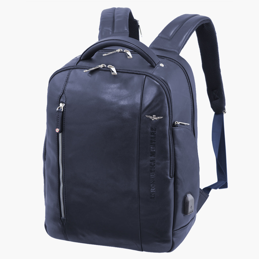 PC Backpack Míleata an Fhórsa Aeir i Líne leathair leathair leathair AM464-BL Líne