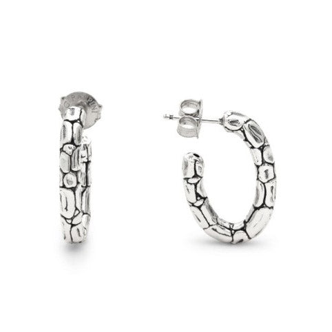 Giovanni Raspini Oval Croco earrings 925 silver 12594