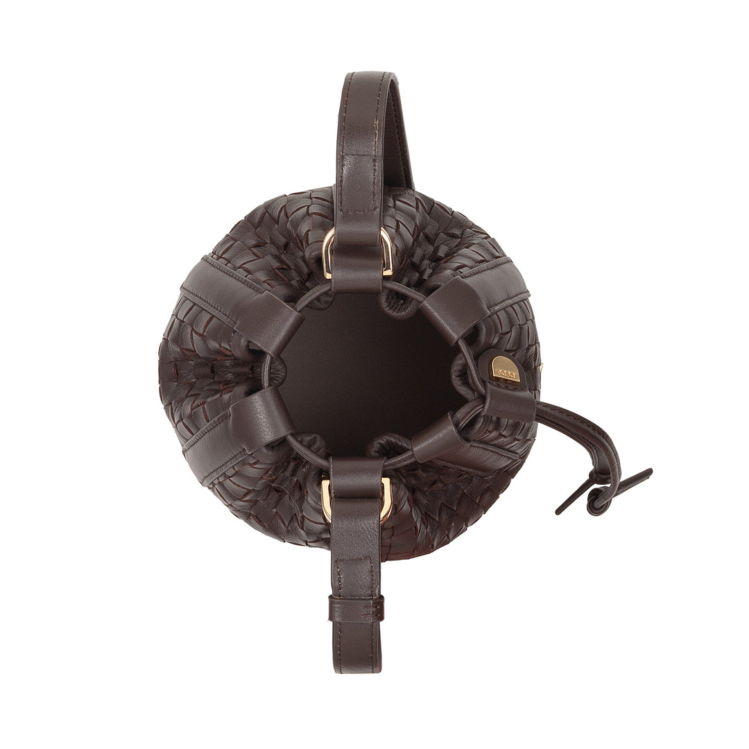 DUDU Woven Leather Bucket Bag - Small Women&