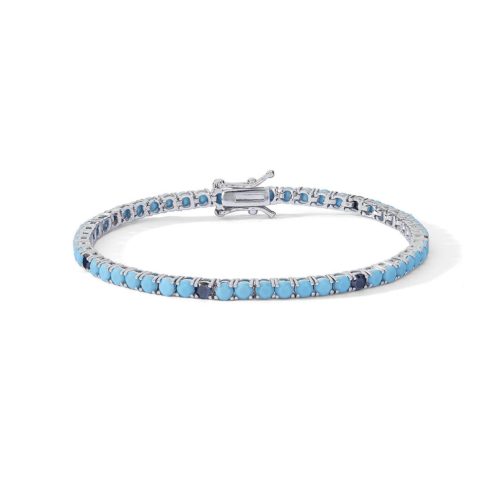 Bracelet Leadóige Airgid Comete 925 UBR 1251 M18 Turquoise Zirconi Turquoise