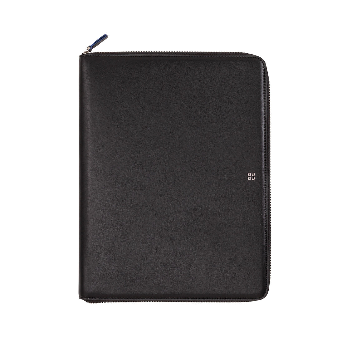 DUDU A4 Leather Document Folder Office Clipboard Multicolored iPad Tablet Folder with Zip