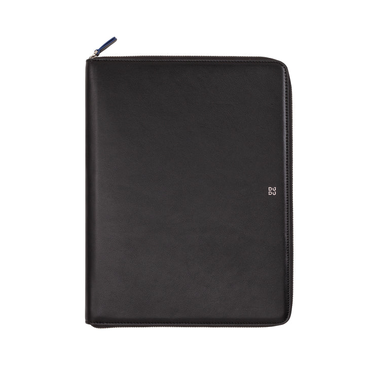 DUDU A4 Leather Document Folder Office Clipboard Multicolored iPad Tablet Folder with Zip
