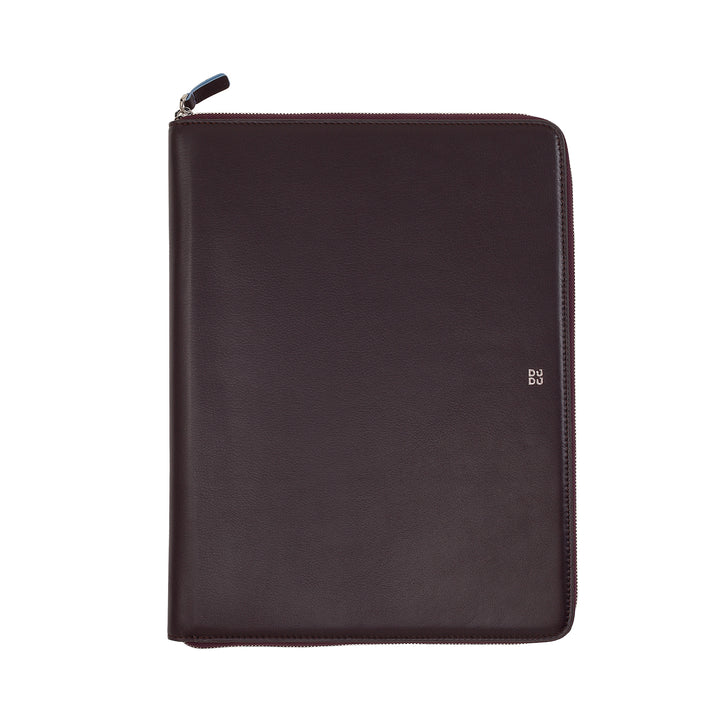 Cábla dudu cábla a4 leathar i gclib oifige sealbhóra leathair clib il -ipad tablet iPad le zip