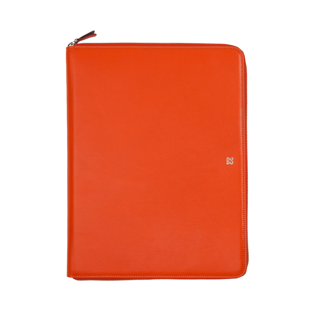 DUDU A4 Leather Document Holder Office Block Holder Multicolor iPad Tablet Holder with Zip