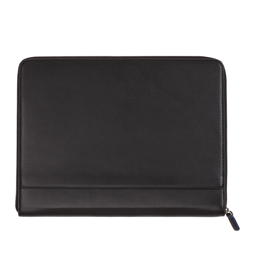 DUDU A4 Leather Document Folder Office Clipboard Multicolored iPad Tablet Folder with Zip
